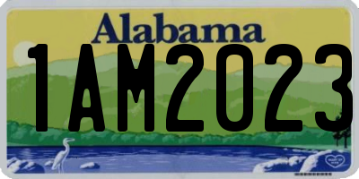 AL license plate 1AM2023