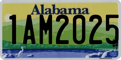 AL license plate 1AM2025