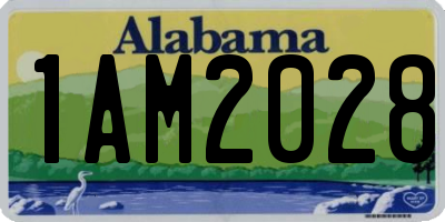 AL license plate 1AM2028