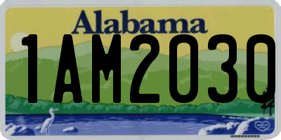 AL license plate 1AM2030