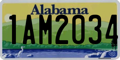 AL license plate 1AM2034