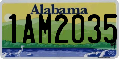 AL license plate 1AM2035