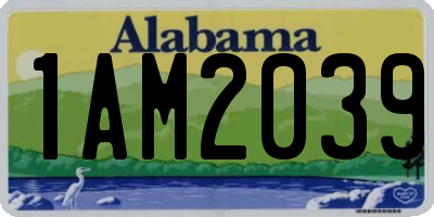 AL license plate 1AM2039