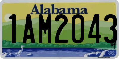 AL license plate 1AM2043