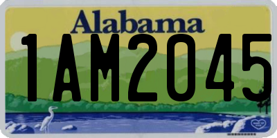 AL license plate 1AM2045