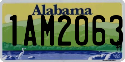 AL license plate 1AM2063