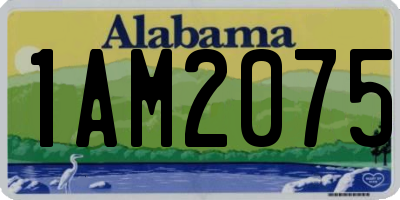 AL license plate 1AM2075
