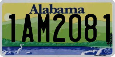 AL license plate 1AM2081