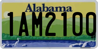 AL license plate 1AM2100