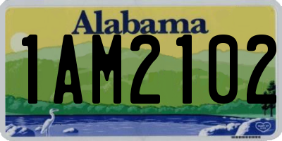 AL license plate 1AM2102