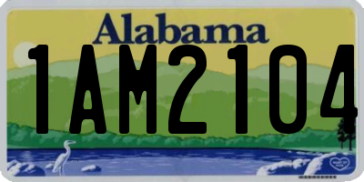 AL license plate 1AM2104