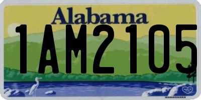 AL license plate 1AM2105