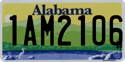 AL license plate 1AM2106
