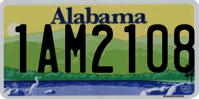 AL license plate 1AM2108