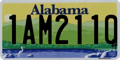 AL license plate 1AM2110