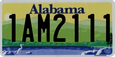 AL license plate 1AM2111