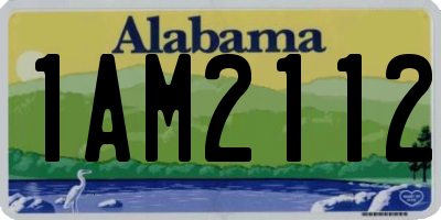 AL license plate 1AM2112