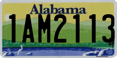 AL license plate 1AM2113
