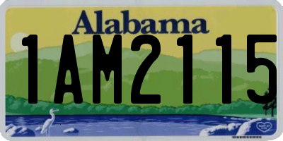 AL license plate 1AM2115
