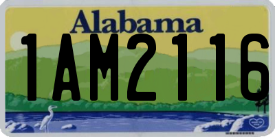 AL license plate 1AM2116