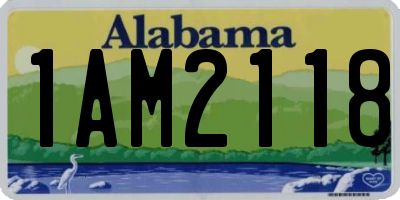 AL license plate 1AM2118