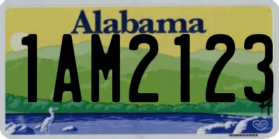 AL license plate 1AM2123