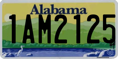 AL license plate 1AM2125