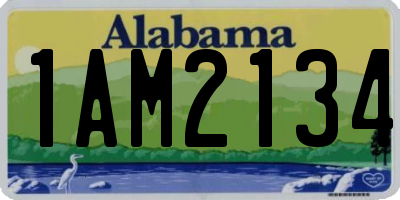 AL license plate 1AM2134