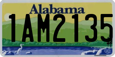AL license plate 1AM2135