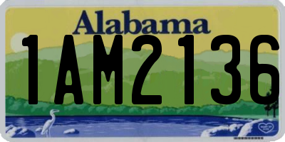 AL license plate 1AM2136