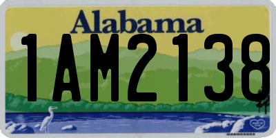 AL license plate 1AM2138