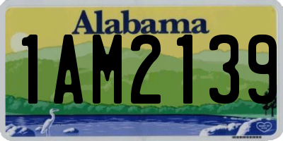 AL license plate 1AM2139