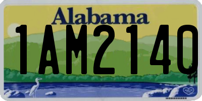 AL license plate 1AM2140