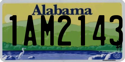 AL license plate 1AM2143
