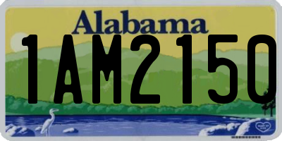 AL license plate 1AM2150