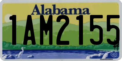 AL license plate 1AM2155