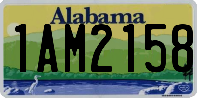 AL license plate 1AM2158