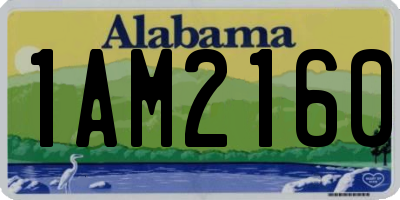 AL license plate 1AM2160