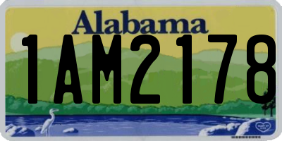 AL license plate 1AM2178