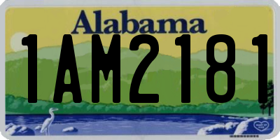 AL license plate 1AM2181