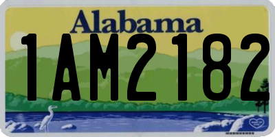 AL license plate 1AM2182