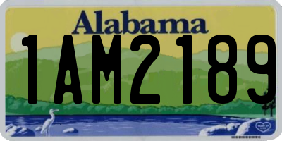 AL license plate 1AM2189