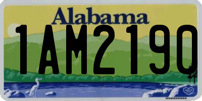 AL license plate 1AM2190
