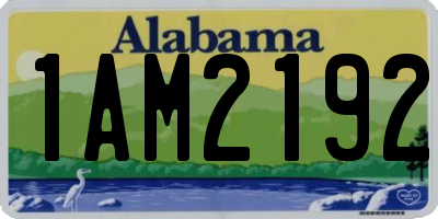 AL license plate 1AM2192