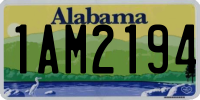 AL license plate 1AM2194