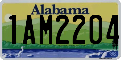 AL license plate 1AM2204