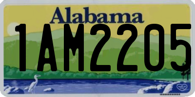 AL license plate 1AM2205