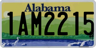 AL license plate 1AM2215
