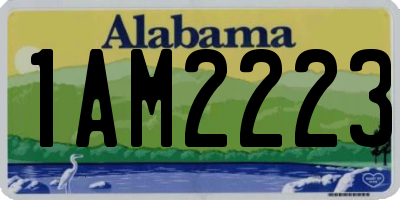 AL license plate 1AM2223