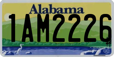 AL license plate 1AM2226